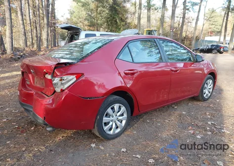 2016 Toyota Corolla Le z USA, uszkodzony, nr VIN 5YFBURHE8GP511246